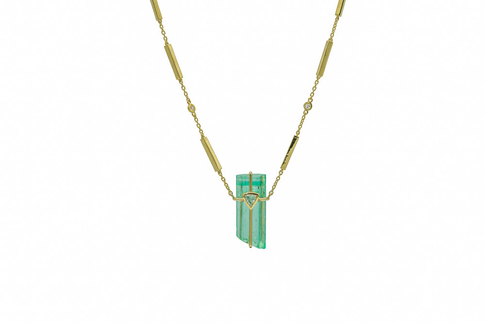 Raw Emerald Necklace