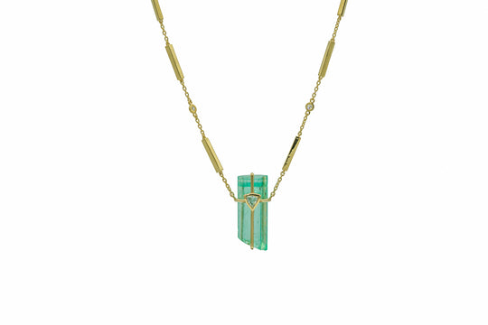 Raw Emerald Necklace