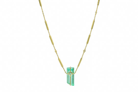 Raw Emerald Necklace
