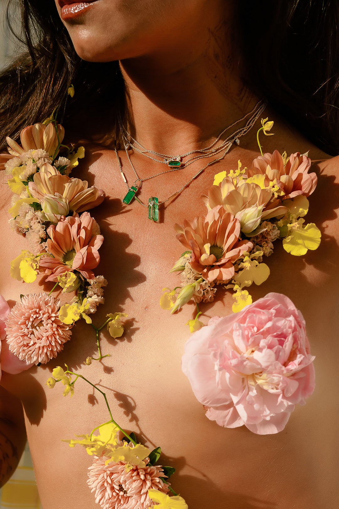 Raw Emerald Necklace