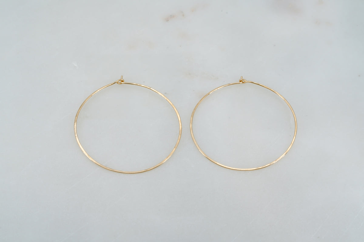 Basic Hoops in 14k gold filled, view 2