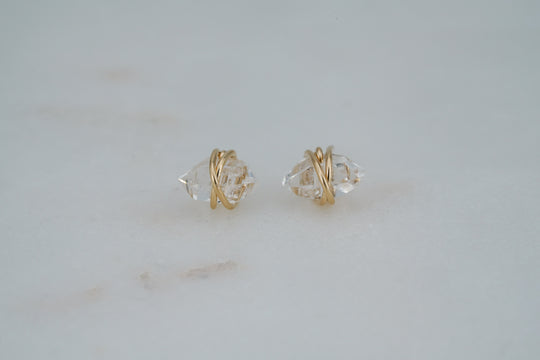 Herkimer Studs - Albisia Jewelry