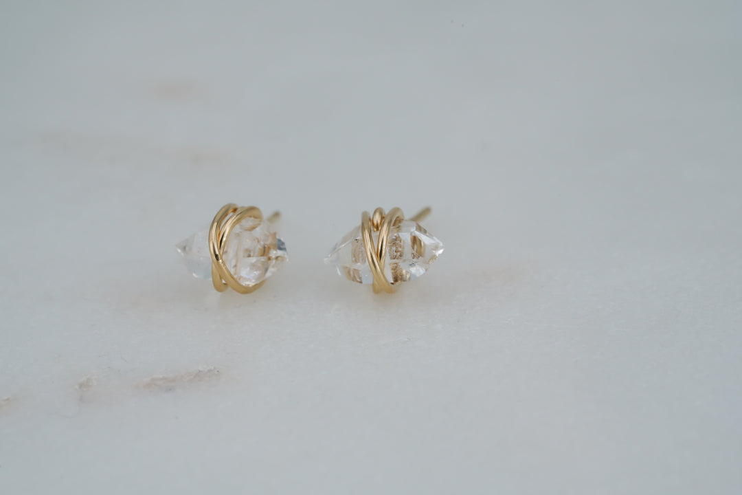Herkimer Studs - Albisia Jewelry