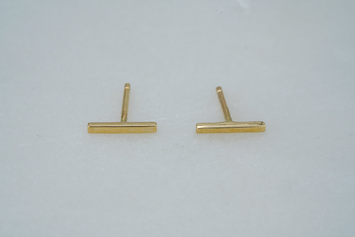 Fine Bar Studs - Short - Albisia Jewelry