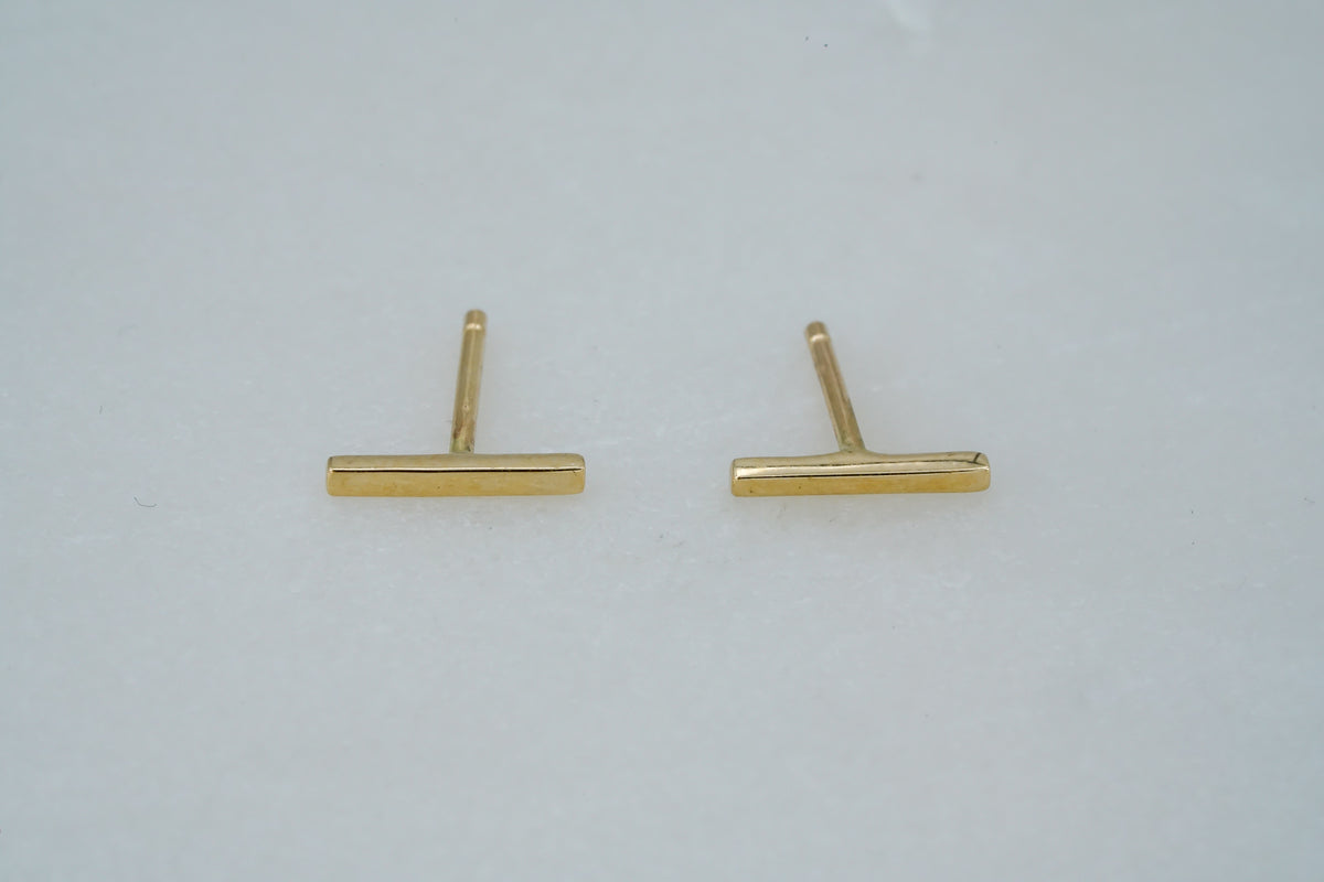 Fine Bar Studs - Short - Albisia Jewelry