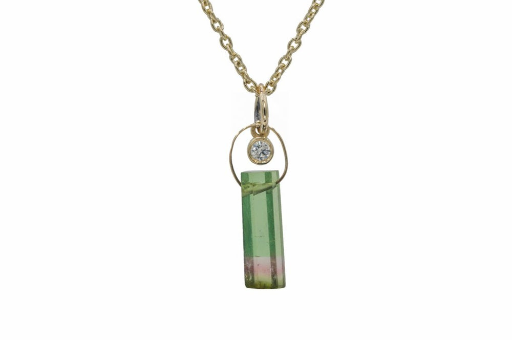 Tourmaline Necklace w/Diamond