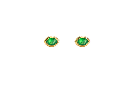 Marquise Emerald Studs