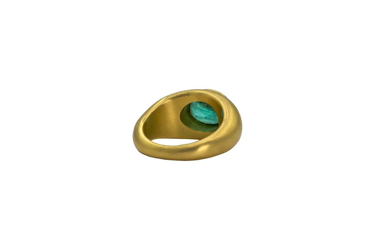 Oval Emerald Ring, back view