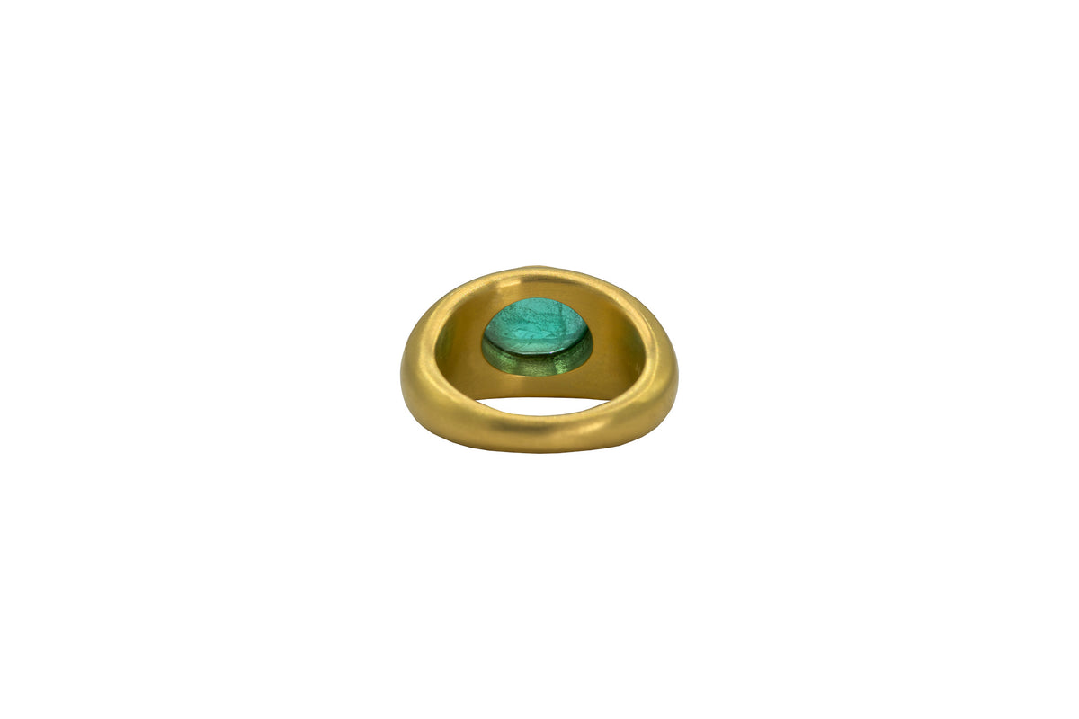 Oval Emerald Ring, back view 2