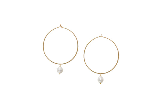 Basic Hoops with Pearl Beads