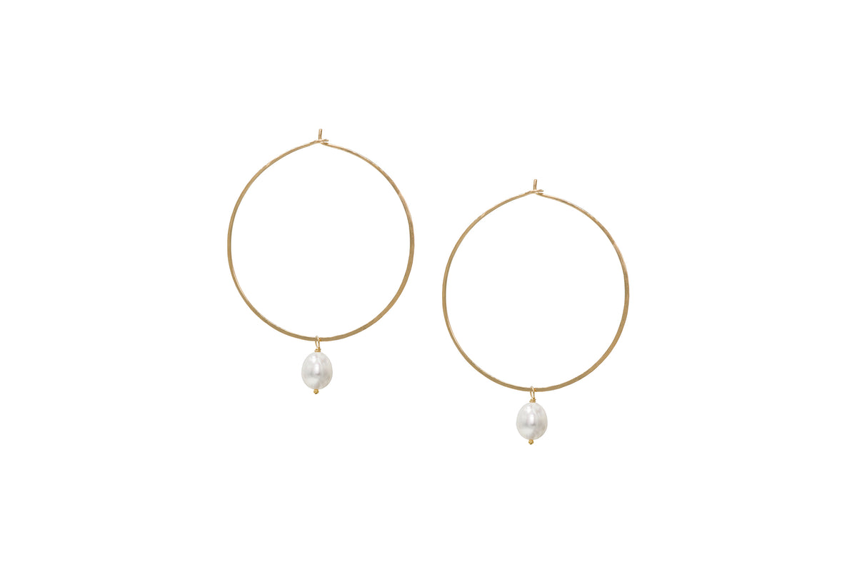 Basic Hoops with Pearl Beads