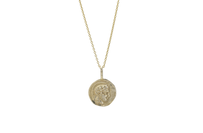 Athena gold 2025 coin necklace