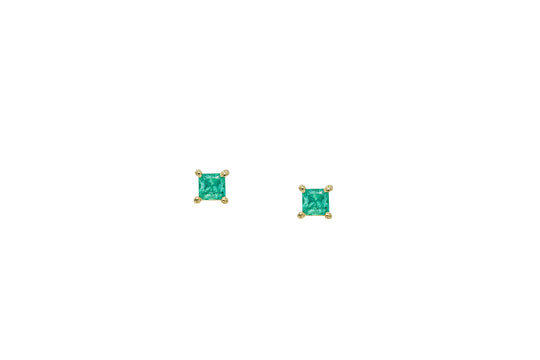 Zambian Emerald Studs