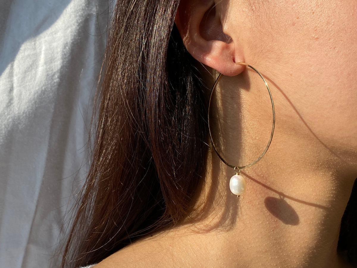 Basic Hoops with Pearl Beads